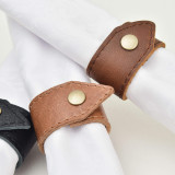 Leather Napkin Rings - Butterscotch - 3