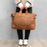 Voyager Leather Duffel Bag - Butterscotch - 7