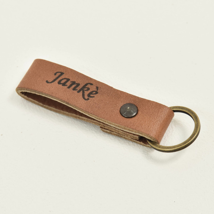 Leather Keyring (Loop) - Butterscotch - 3