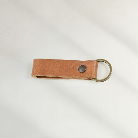 Leather Keyring (Loop) - Ginger - 1