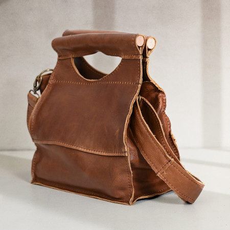 Nosh Leather Lunch Bag - Butterscotch