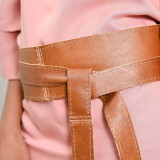 Leather Wrap Belt - Ginger - 1