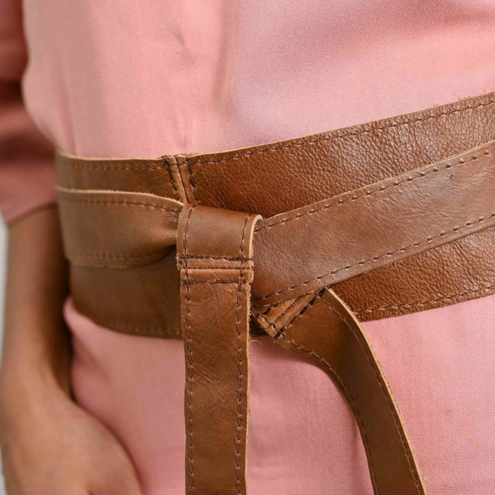 Leather Wrap Belt - Ginger - 3