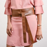 Leather Wrap Belt - Pepper - 2