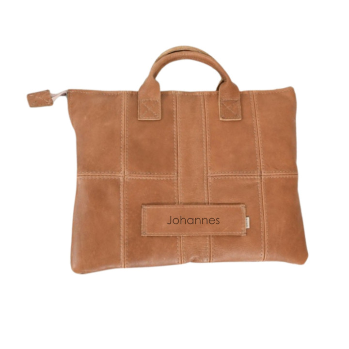 Quill Leather Laptop Pouch - Pepper - 4