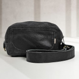 Caddy Canvas & Leather Crossbody Bag - Black - 1