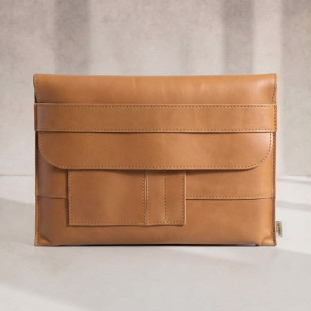 Envelope Leather Laptop Sleeve - Caramel - 13/14 inch