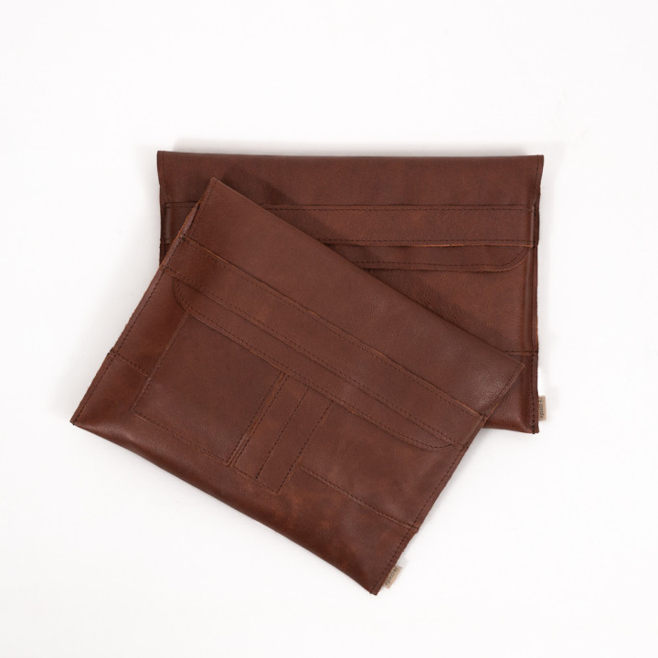 Leather Laptop Sleeve - Caramel - 13/14 inch - 7