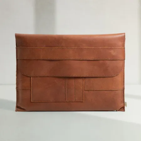 Leather Laptop Sleeve - Tobacco - 13/14 inch - 1