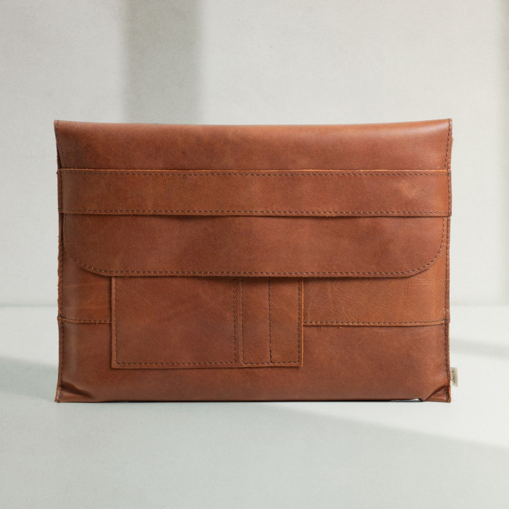 Leather Laptop Sleeve - Tobacco - 13/14 inch - 1