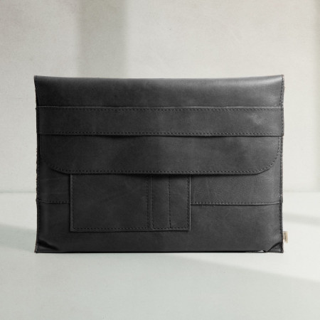 Envelope Leather Laptop Sleeve - Black - 13/14 inch