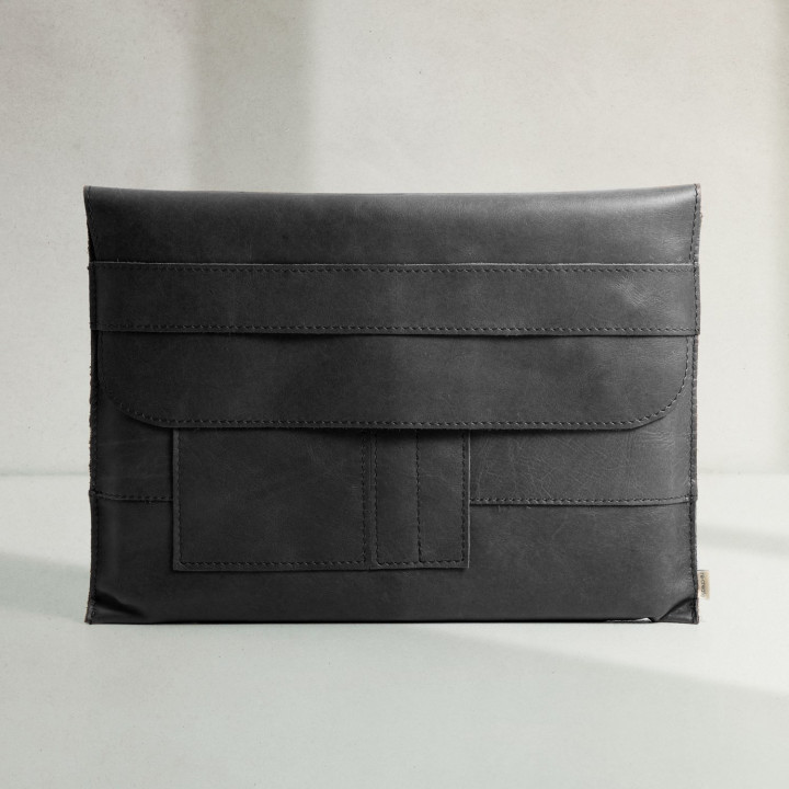 Leather Laptop Sleeve - Black - 13/14 inch - 1