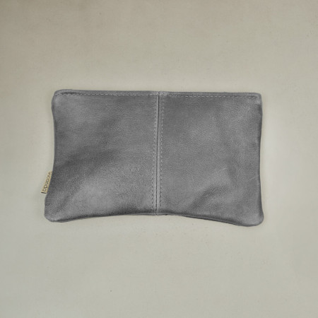 Maggie Leather Clutch Bag - Pepper