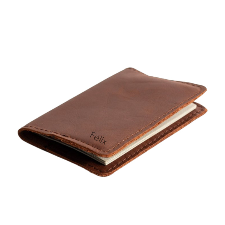 Leather Passport Holder - Black - 4