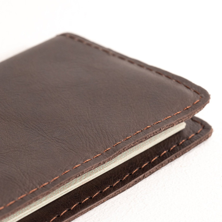 Leather Passport Holder - Black - 5