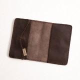 Leather Passport Holder - Brown - 1