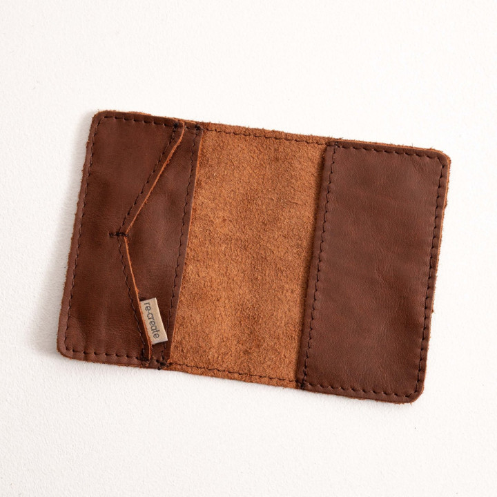 Leather Passport Holder - Tobacco - 1
