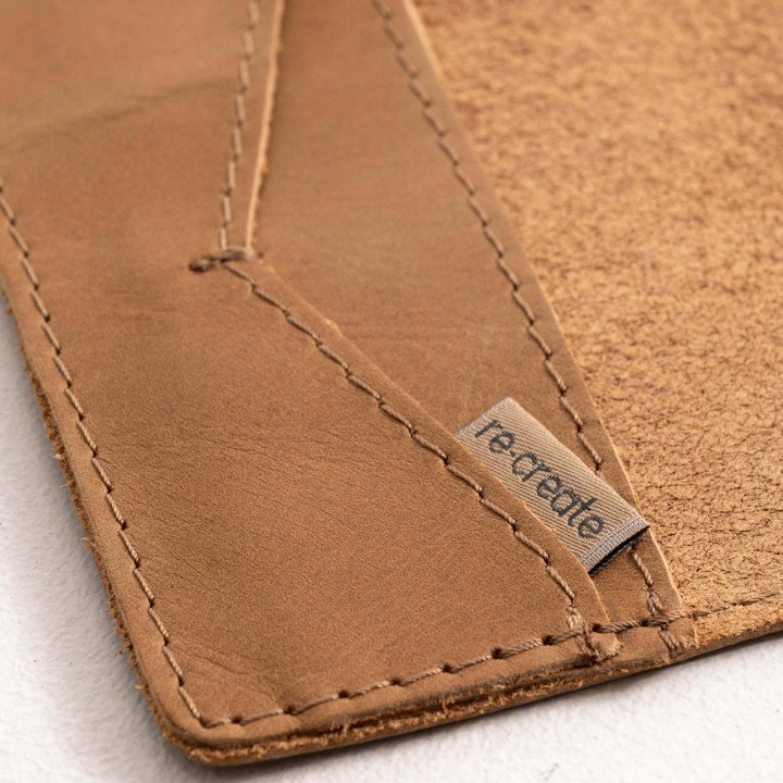 Leather Passport Holder - Tobacco - 3