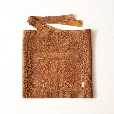 Leather Waiter Half-Apron - Caramel