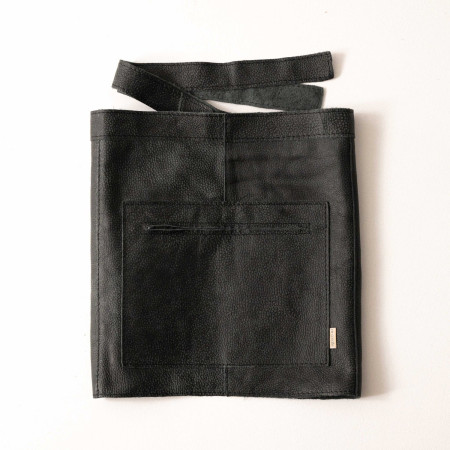 Leather Waiter Half-Apron - Midnight