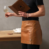 Leather Waiter Half-Apron - Black - 6