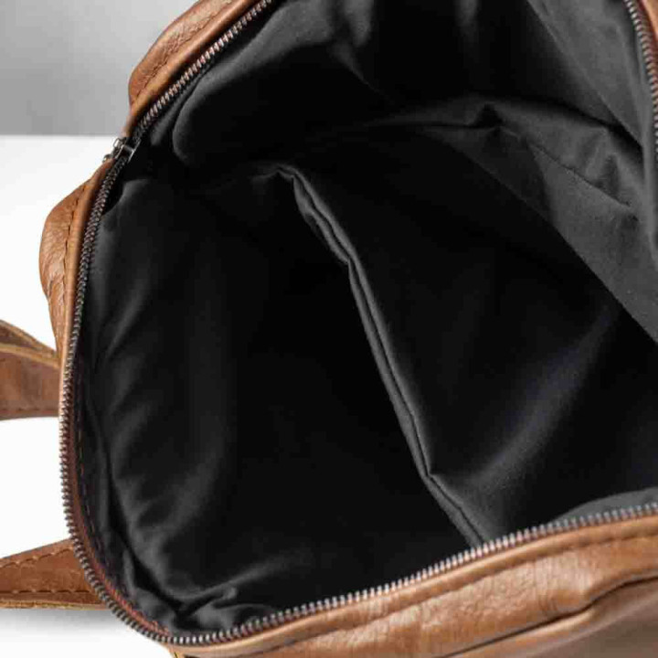 Cedar Leather Laptop Bag - Ginger - 3