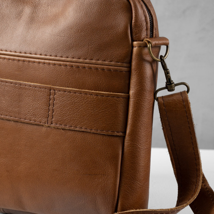 Cedar Leather Laptop Bag - Pepper - 5
