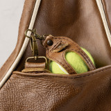 Leather Padel Ball Sling Holder - Butterscotch - 2
