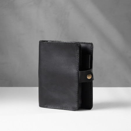 Leather Cable & Tech Organiser (Electronic Travel Pouch) - Black